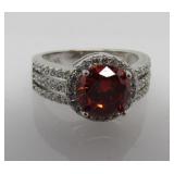 2.50 ct Garnet Solitaire Ring