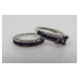 4 ct Amethyst Wedding Set