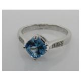 Natural Blue Topaz Ring