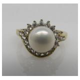 Pearl & Diamond Ring