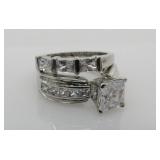 2.50 ct White Topaz Wedding Set