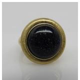 Cabochon Blue Goldstone Ring