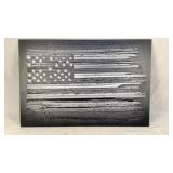 Kenneth Wiggins Black and White "Old Glory" Print