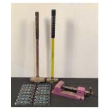 Sledge Hammers, Vise, & Magnetic Levels