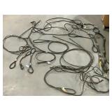 (18) Assorted Steel Braided Rigging Cable