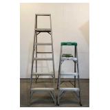 (2) Aluminum Folding Ladders