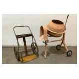 Non Working Concrete Mixer & Bottle Cart