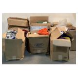 (9) Boxes Of Assorted Athletic Wear & Fabric