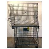 (2) Collapsible Metal Wire Baskets