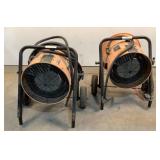 (2) Dayton Portable Electric Heater IRKT9