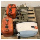 Outboard Motor & Gas Tanks