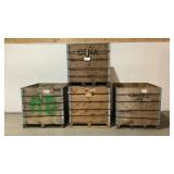 (4) Wood Crates