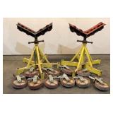 (2) Max-Jax Rolling Pipe Roller Stands
