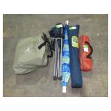Tent, Air Mattress, Camping Chairs & Umbrella
