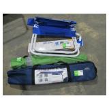 Tent, Military Cot and Chairs