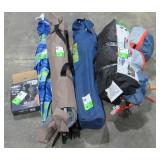 Tent, Cot, Chairs, Camp Shower & Umbrella