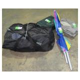 Tent, Beach Umbrella and Air Mattresses