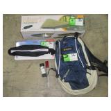 Tent, Hydration Pack, Phone Strap, Whistle, Light