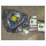 Exercise Ball, Speed Bag, Hanger & Fabric Wrap