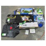 Volleyball Set, Tent, Badminton Set & Camp Shower