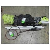 Badminton Net and Set of Rackets