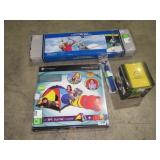 Volleyball, Play Tent, Bocce, and Ball Pump-