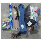 Tent, Cot, Chairs, Camp Shower & Umbrella