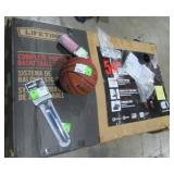 Basketball System, Ball, Ball Pump, Water Bottle-
