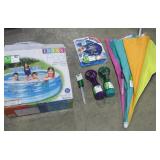 Pool, Umbrella, Pool Glider and Fans