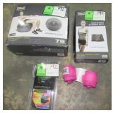 Exercise Ball, Slimmer Belt & Mouth Guard