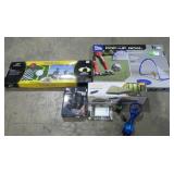 Camp Shower, Tent, Volleyball and Pop-Up Goal Set