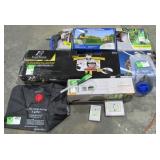 Volleyball Set, Tent, Badminton Set & Camp Shower