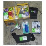 Exercise Ball, Fanny Pack, Sweat Suit & Ear Buds