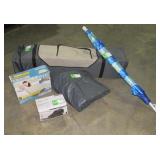 Canopy, Air Mattresses, Air Pump and Umbrella