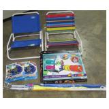 Beach Chairs, Tent, Pool Toys, Umbrella & Fans