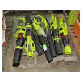 (Not Working) (Qty 7) Ryobi Blowers-