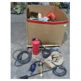 Tool Bag, Torch, Fire Extinguishers-