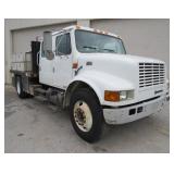 1996 International 4700 DT466E Crew Cab Flat Bed