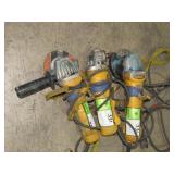 (Qty 3) DeWalt 4-1/2" Angle Grinders