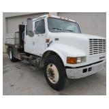 1996 International 4700 DT466E Crew Cab Flat Bed