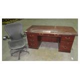 Wooden Desk and Chair