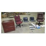 Chairs and Cabinet-