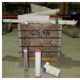 Lamps, Hardwood Flooring, Pipe Stand-