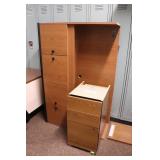 Desk Hutch, 3 Drawer Filing Cabinet