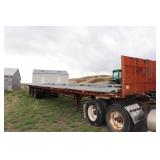 1961 Semi flatbed trailer ï¿½ 8ï¿½ x 44, wood deck