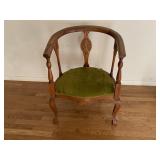 Antique Curved Padded Chair