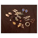 Group of Earrings, Pins, and Tie Tacks