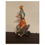Tin Bird on Bicycle Antique Toy