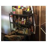 Metal Shelves and Contents