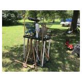 Group of Yard Tools and Stand